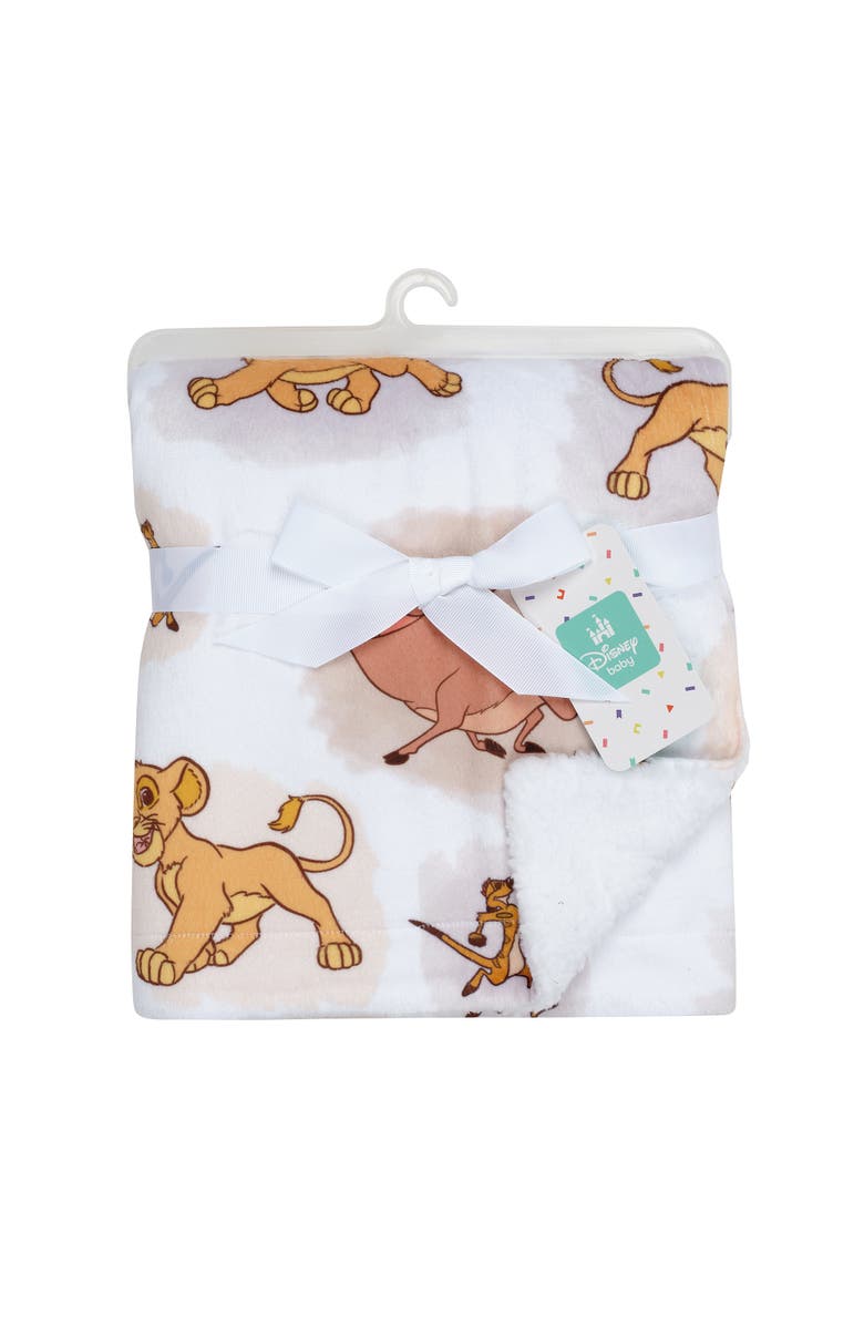 Lambs & Ivy Disney Baby Lion King Safari Soft White Fleece Baby Blanket, Alternate, color, White