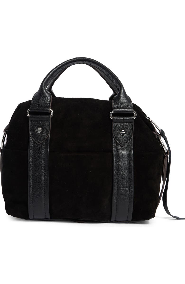 AIMEE Sierra Satchel Bag, Alternate, color, Black Suede