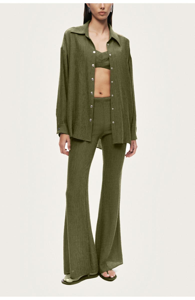 Nocturne Relaxed Button-Down Shirt, Alternate, color, Khaki