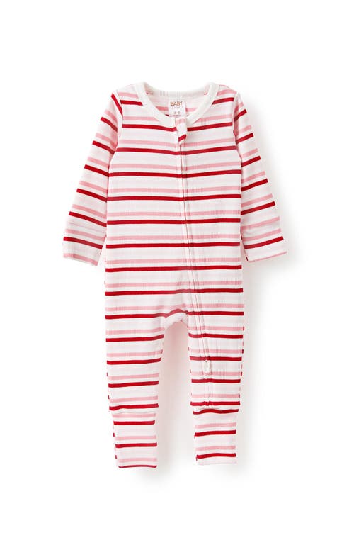Cotton On Kids The Billie Long Sleeve Rib Romper In Red