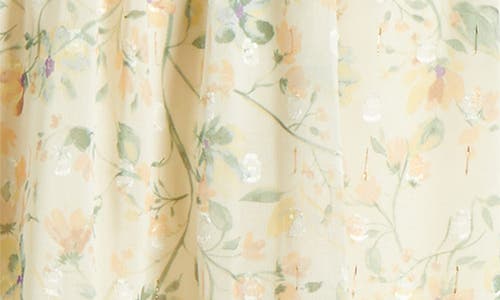 Chelsea28 Floral Print Ruffle Long Sleeve Chiffon Dress In Yellow Floral