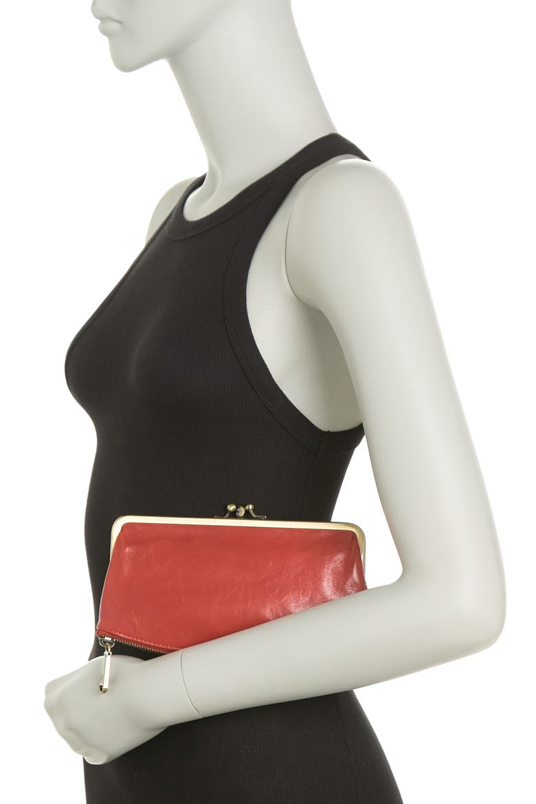 Millie Leather Wallet, Alternate, color, BRICK