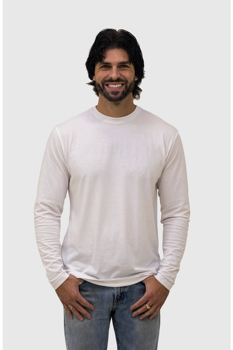 Standard Long Sleeve Crew Neck T-Shirt 3-Pack, Main, color, White