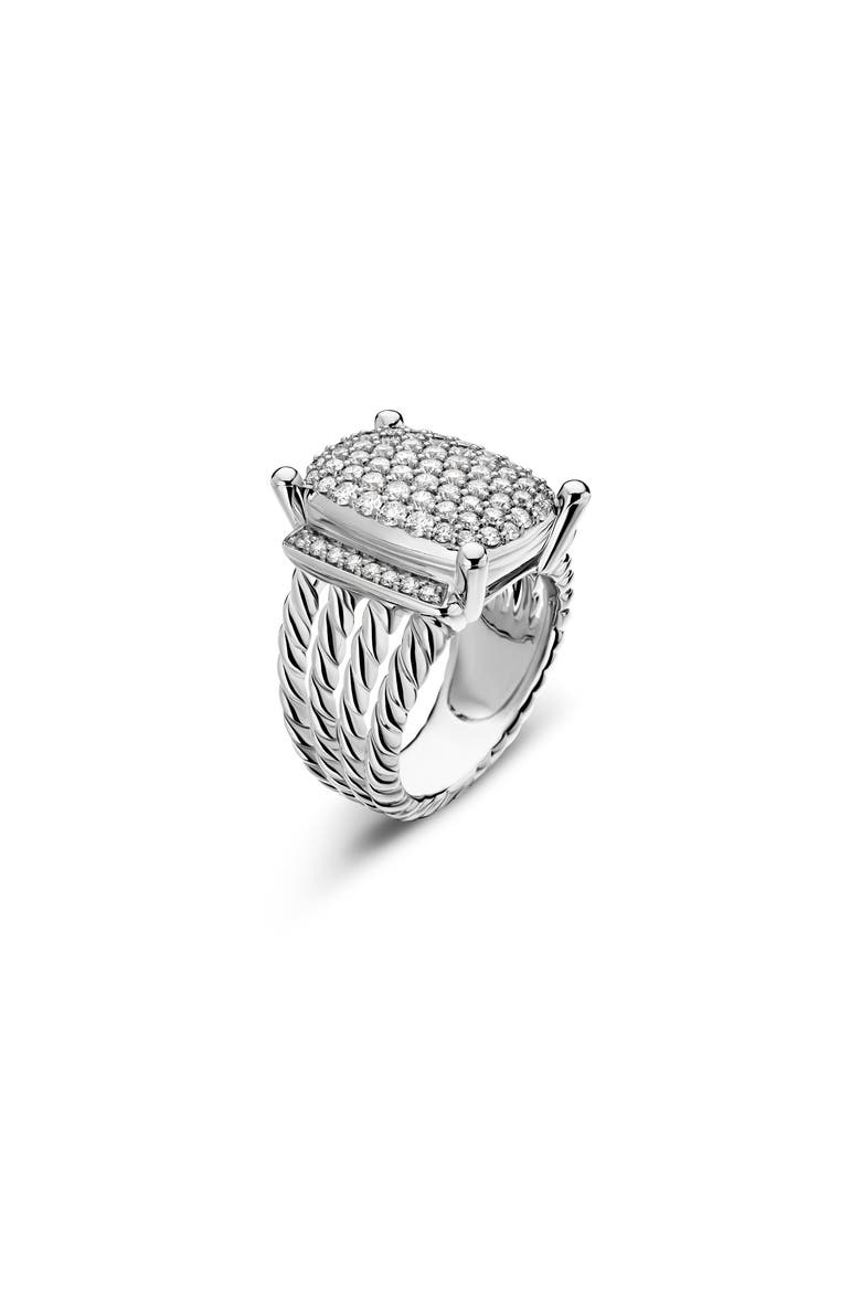 Wheaton® Sterling Silver & Diamond Ring, 16.7mm, Alternate, color, DIAMOND