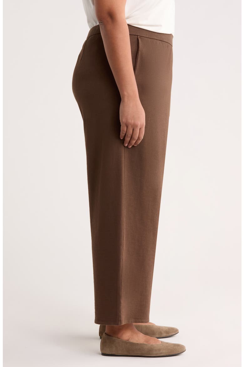 Garment Dyed Organic Cotton Terry Wide Leg Pants, Alternate, color, WREN