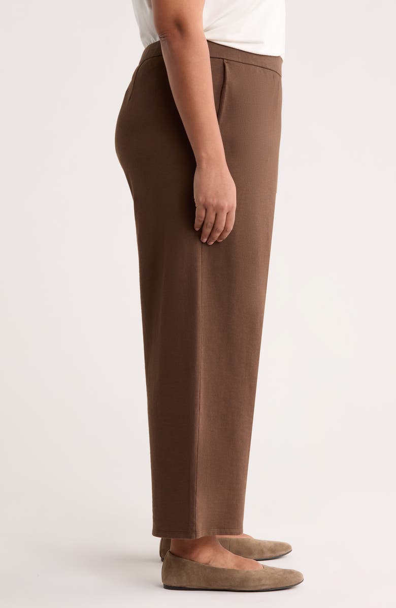Eileen Fisher Garment Dyed Organic Cotton Terry Wide Leg Pants, Alternate, color, Wren