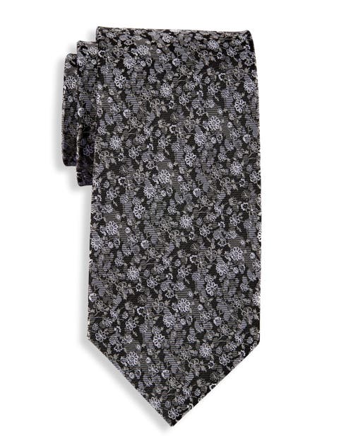 Big & Tall Mini Camo Floral Print Tie