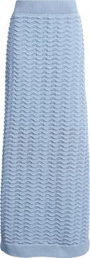 Bernardo Wave Pointelle Knit Skirt