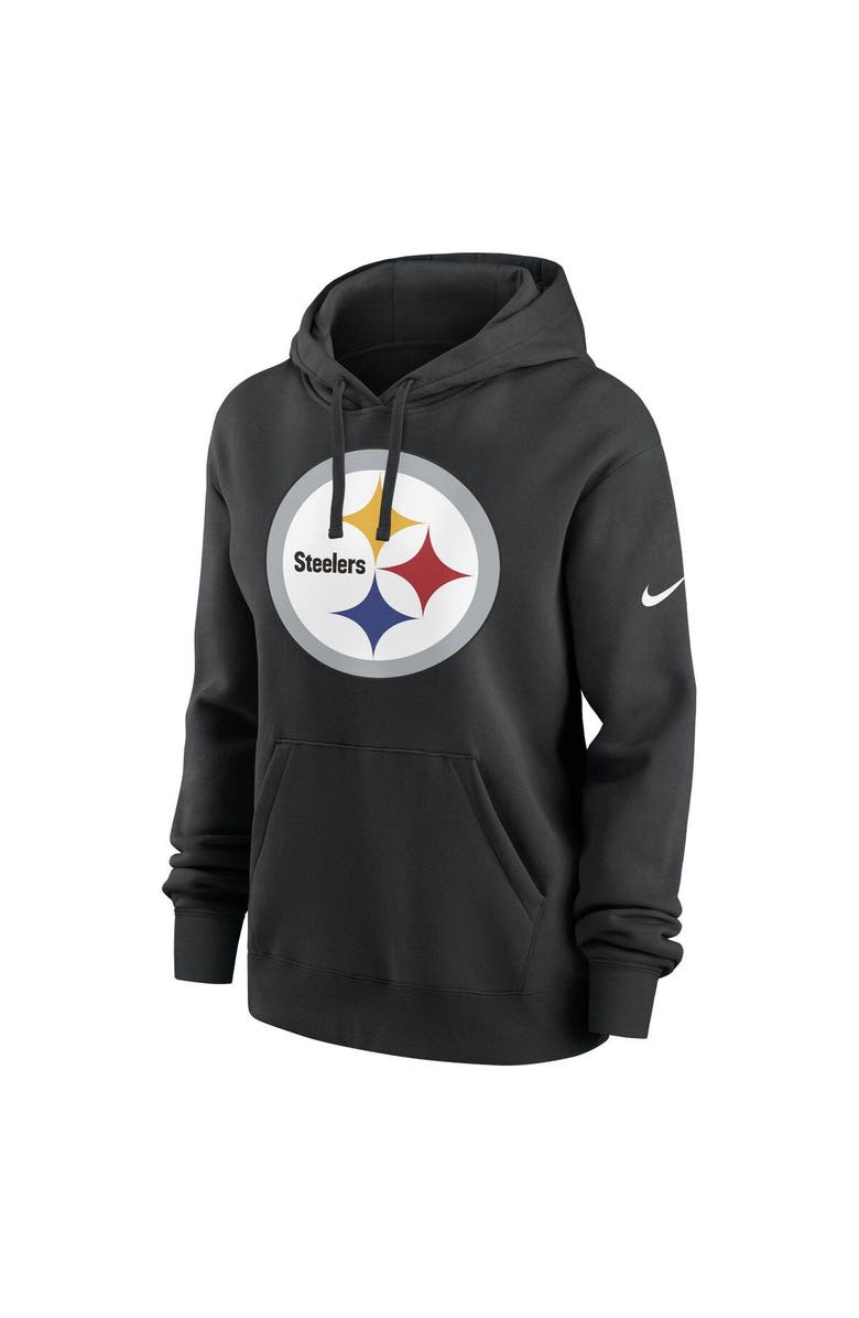 Nike Women's Nike Black Pittsburgh Steelers Team Logo Club Fleece Pullover Hoodie, Alternate, color, Black