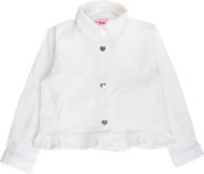 RuffleButts Kids' Ruffle Hem Denim Jacket