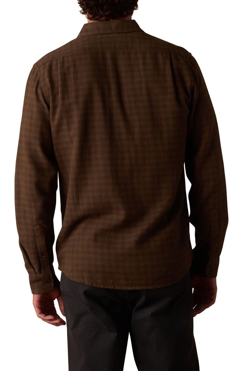 The Normal Brand Hudson Flannel Button-Up Shirt, Alternate, color, Olive Plaid