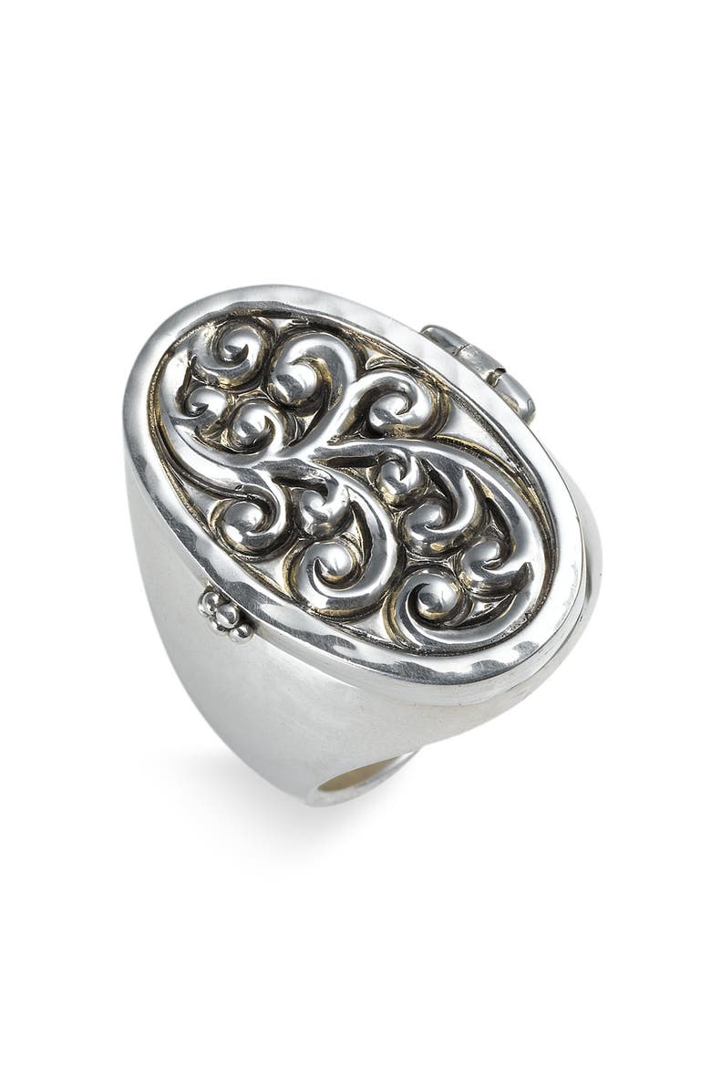 Lois Hill 'Keepsake' Repousse Locket Ring, Main, color,