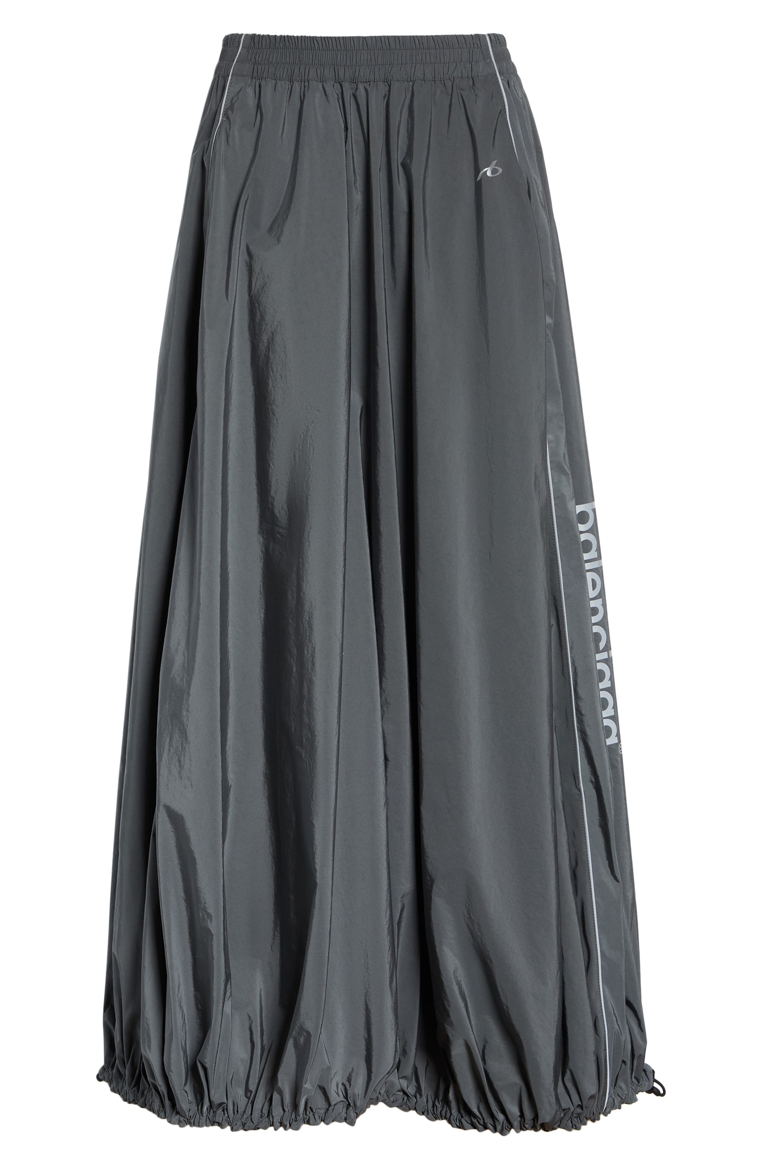 Balenciaga Balloon Cotton & Nylon Techno Poplin Track Skirt (Women
