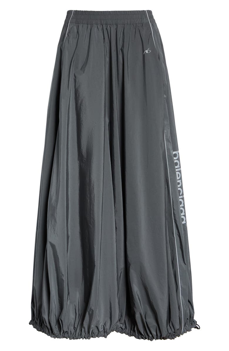 Balenciaga Balloon Cotton & Nylon Techno Poplin Track Skirt, Alternate, color, 1485 Lead