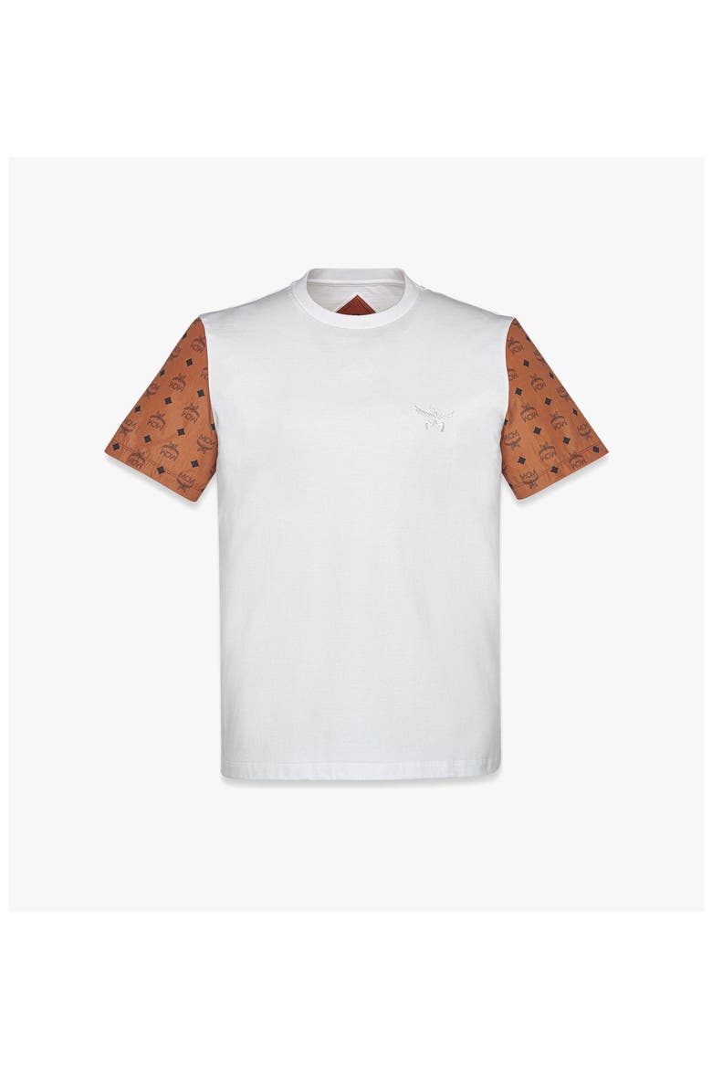 Logo T-Shirt in Cotton and Monogram ECONYL®, Main, color, White