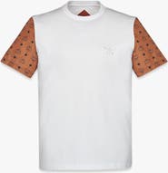 MCM Logo T-Shirt in Cotton and Monogram ECONYL®