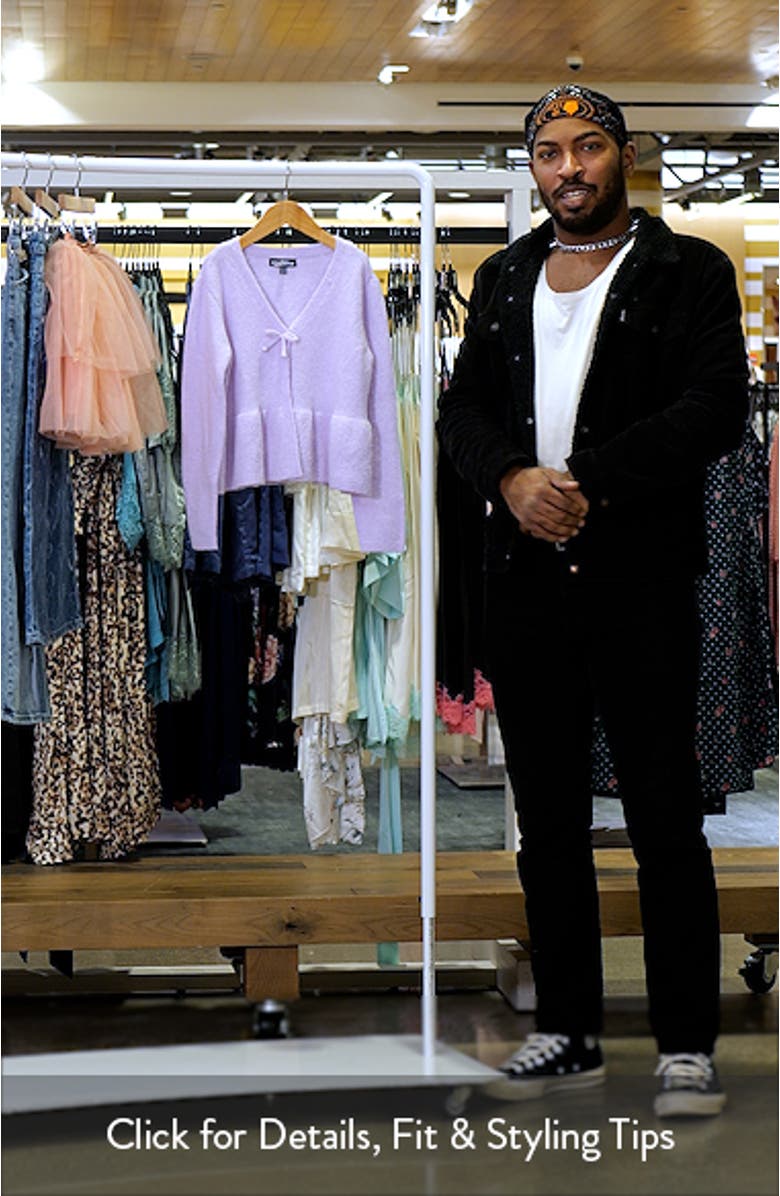 Kids' Tie Front Peplum Cardigan, sales video thumbnail