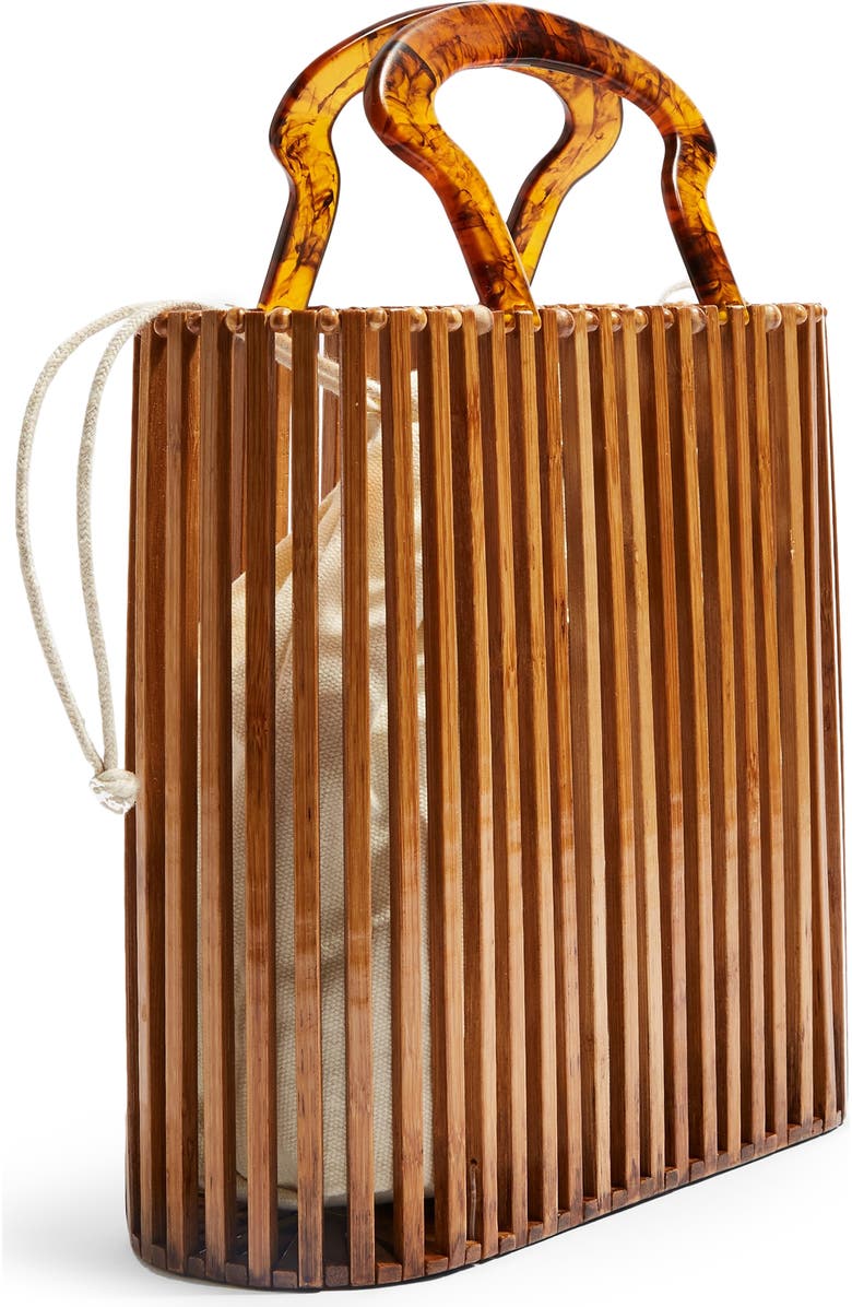 Topshop Flint Wooden Tote Bag, Alternate, color,