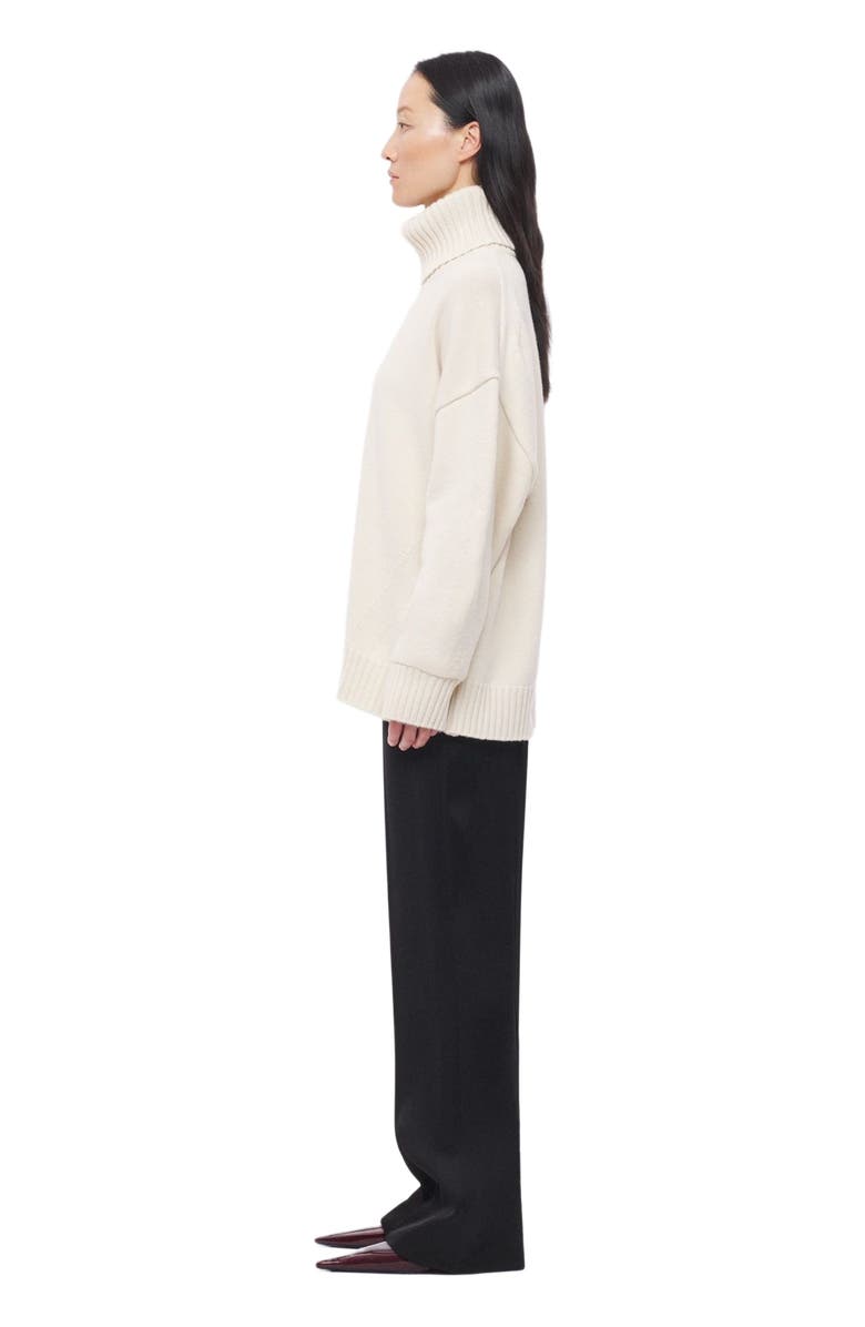 Another Tomorrow Oversized Luxe Turtleneck, Alternate, color, Ivory