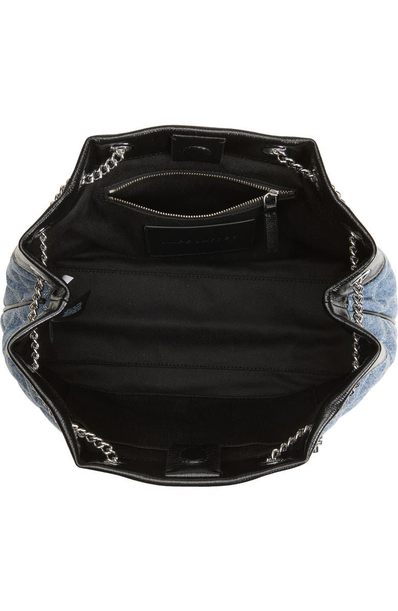 Marc Jacobs The Quilted Denim Chain Sack Bag, Alternate, color,