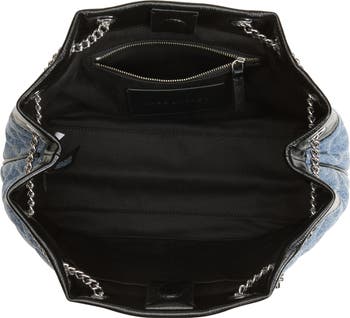 The Quilted Denim Chain Sack Bag