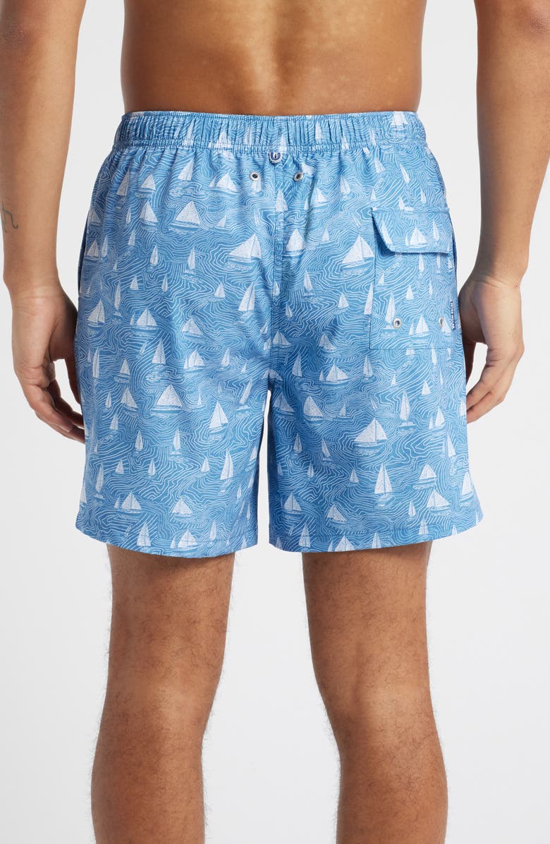 Peter Millar Set Sail Swim Trunks, Alternate, color, Brook Blue