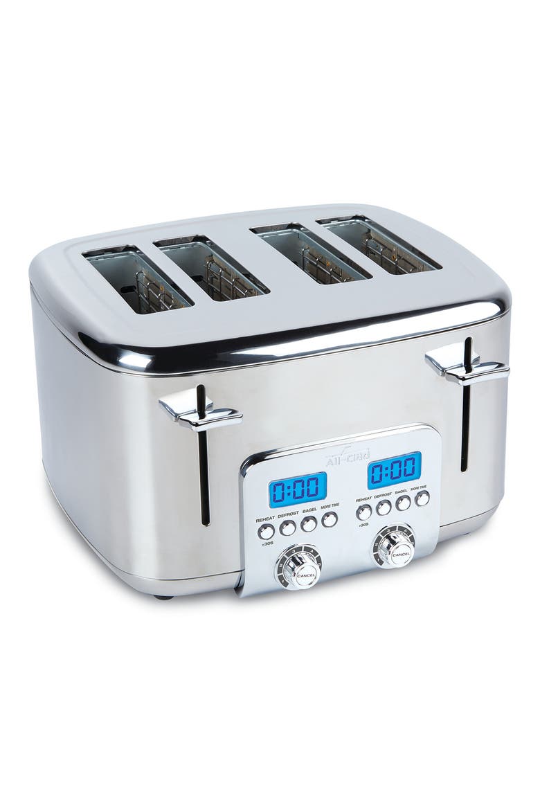 4-Slice Digital Toaster, Main, color, SILVER