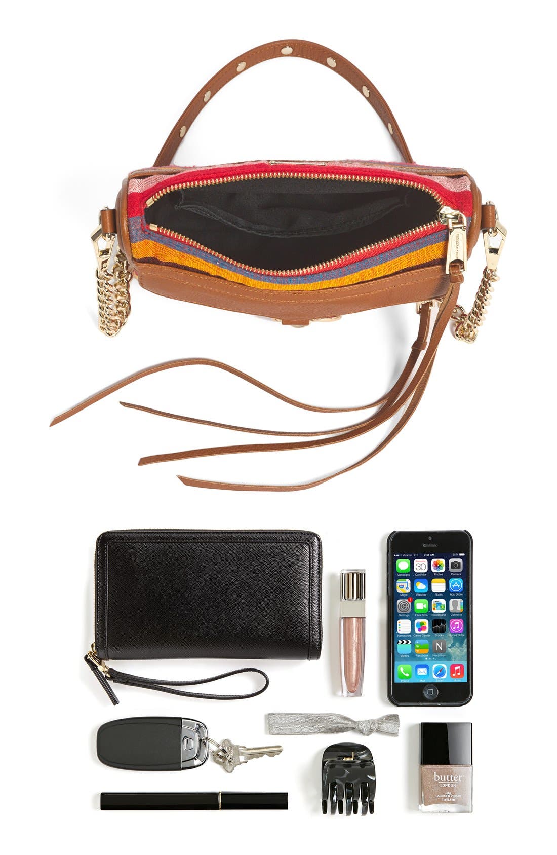 Piece & Co. and Rebecca Minkoff 'Mini MAC' Convertible Crossbody Bag, Alternate, color, ORANGE MULTI