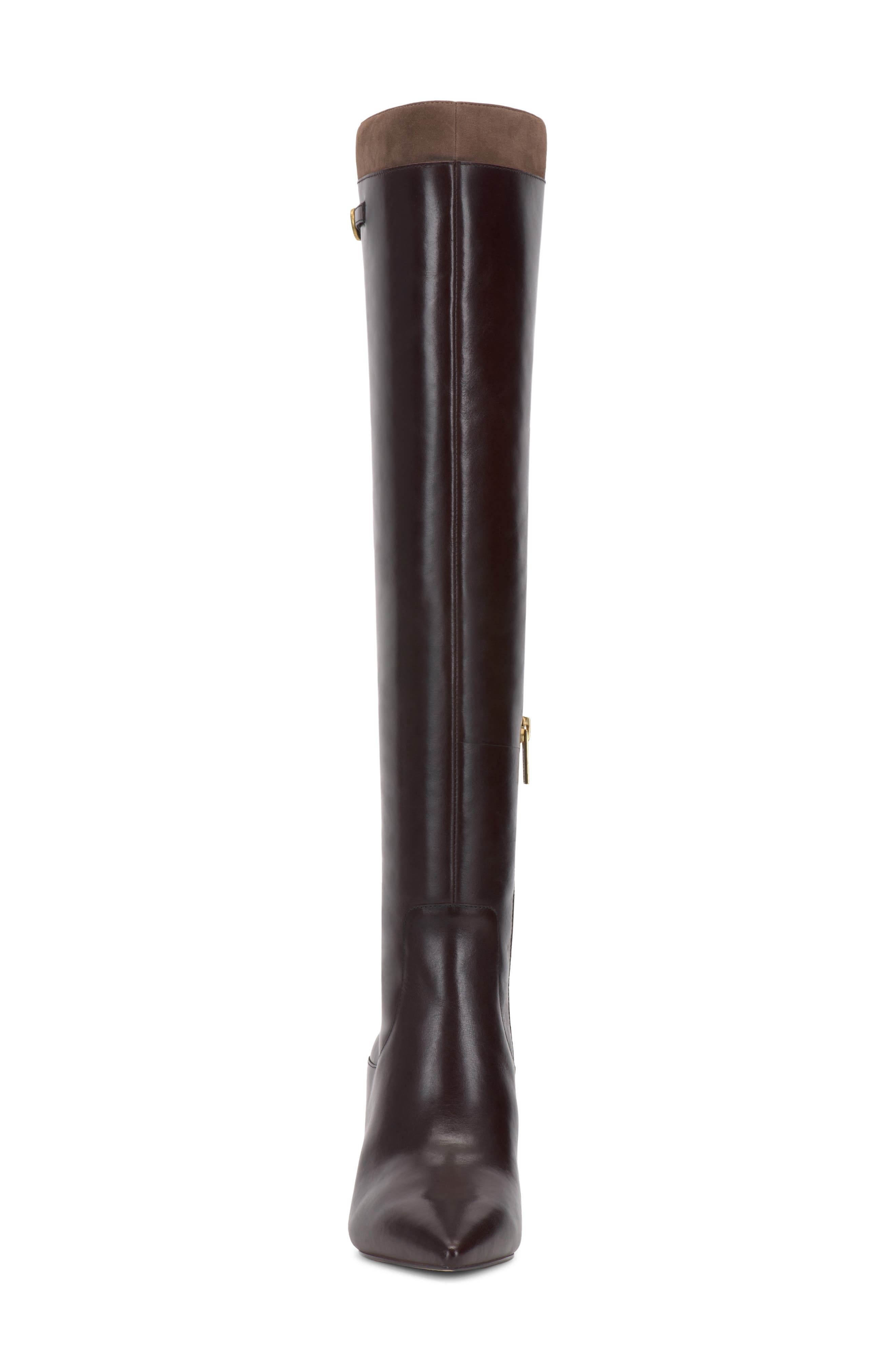 Meleis Croc Embossed Knee High Boot, Alternate, color, BROWNIE