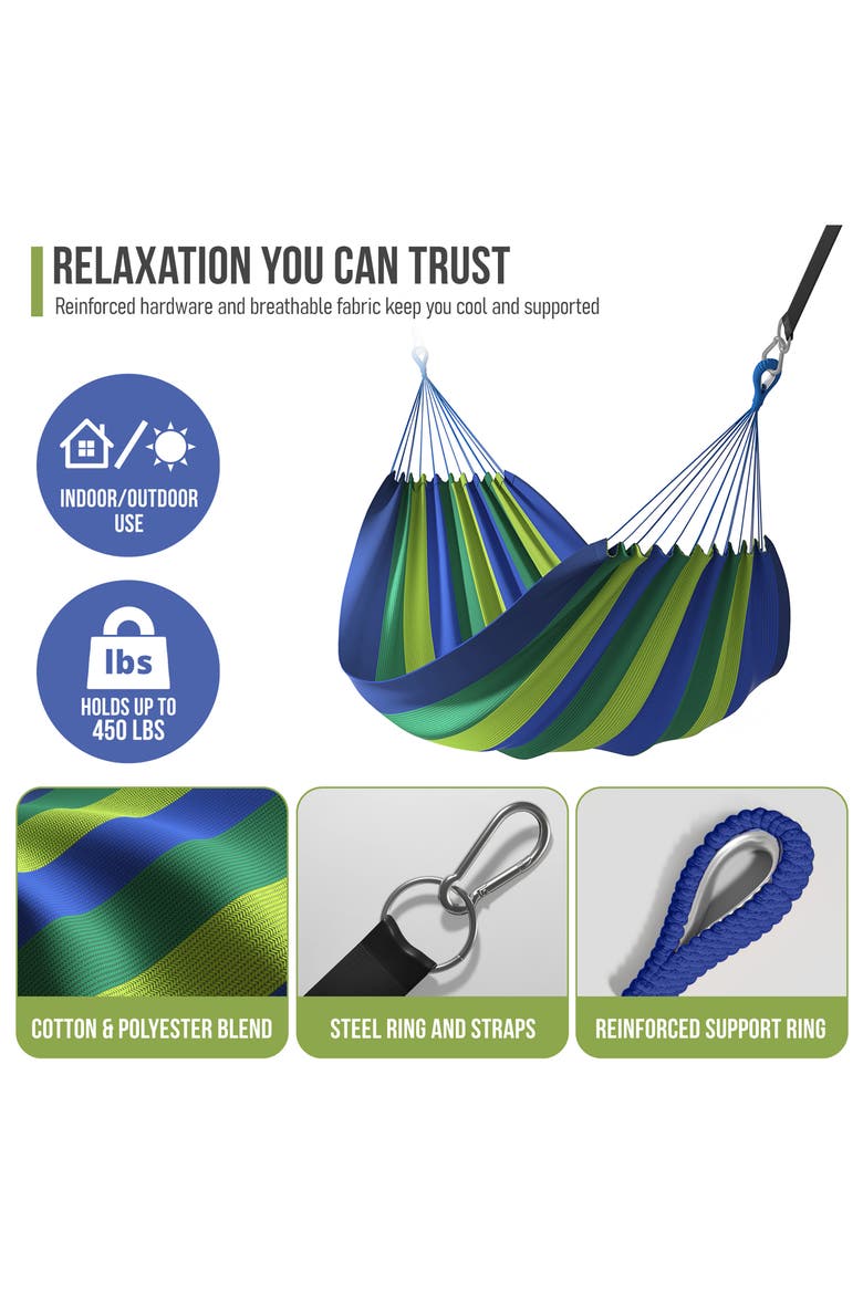 Double Hammock, Alternate, color, BLUE/ GREEN