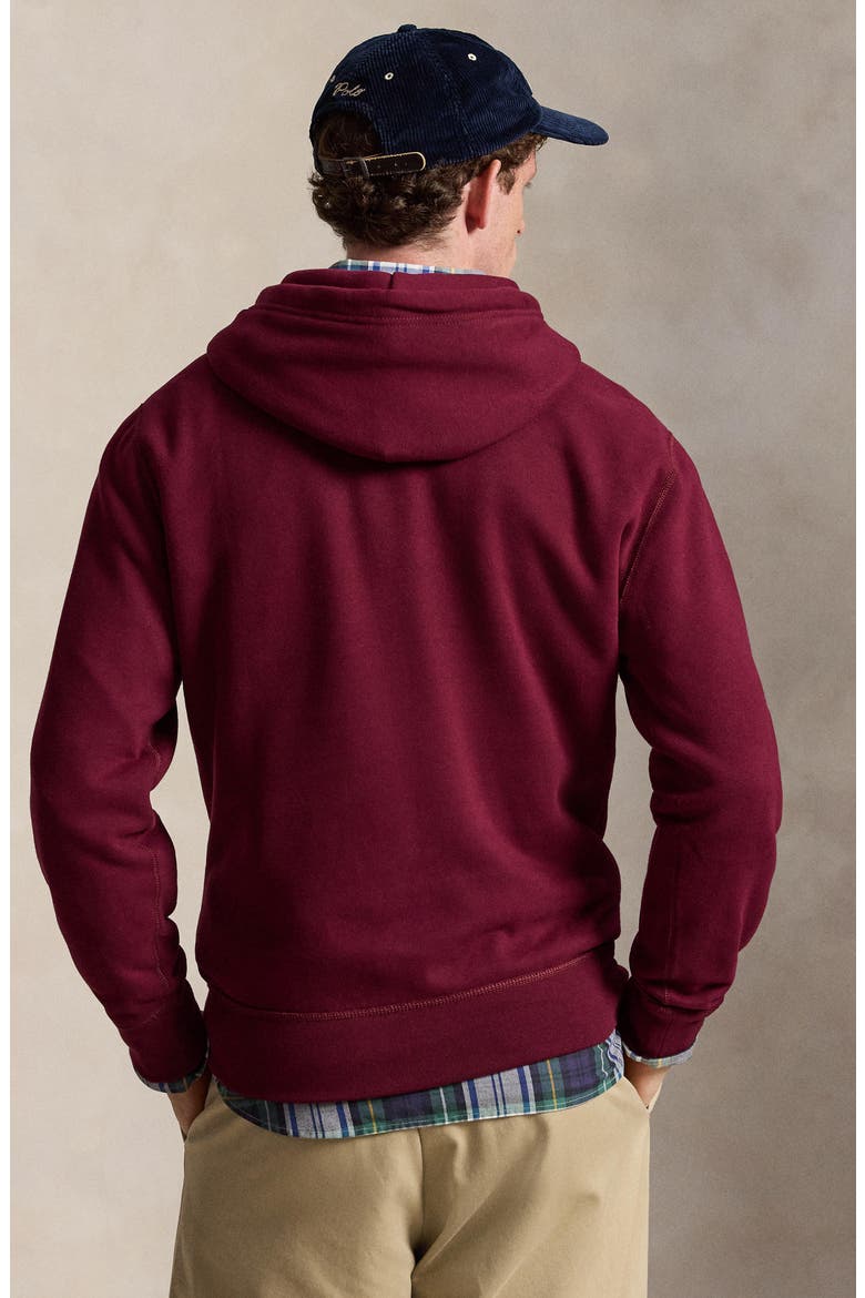 Pony Logo Fleece Hoodie, Alternate, color, RED