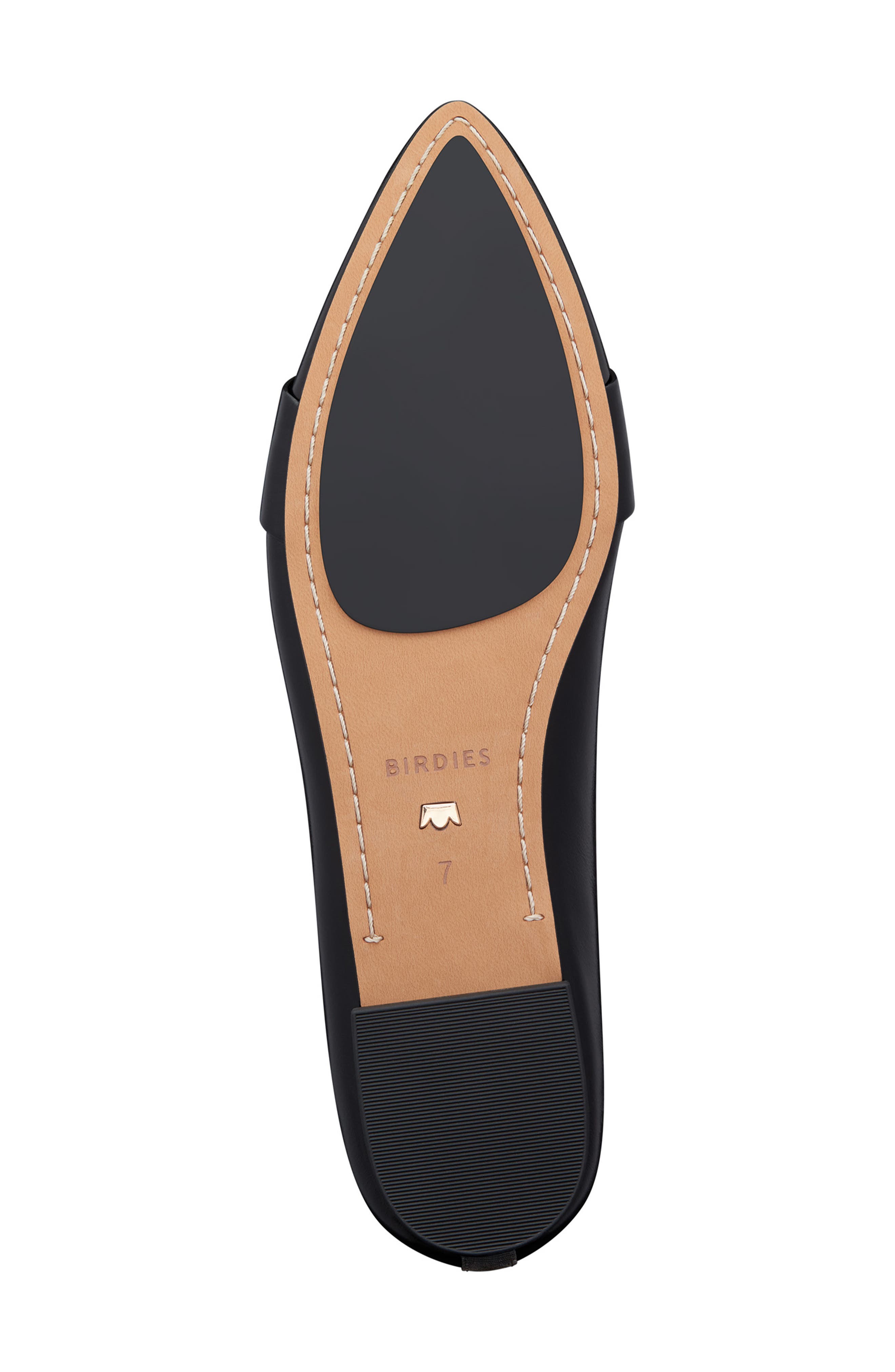 Sparrow Pointed Toe Flat, Alternate, color, LICORICE LEATHER