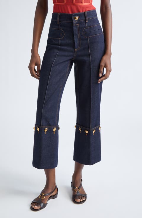 Rebellion Crop Straight Leg Jeans (Night Sky)