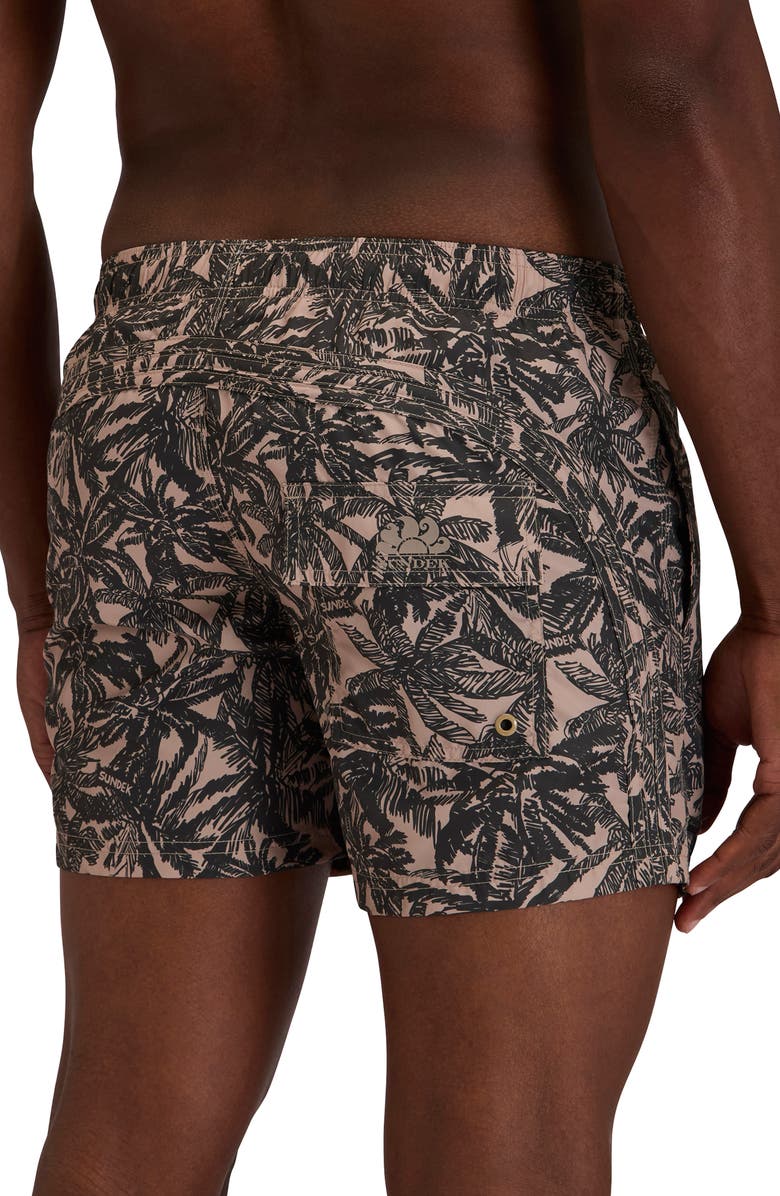 Sundek Print Swim Trunks, Alternate, color, Safari