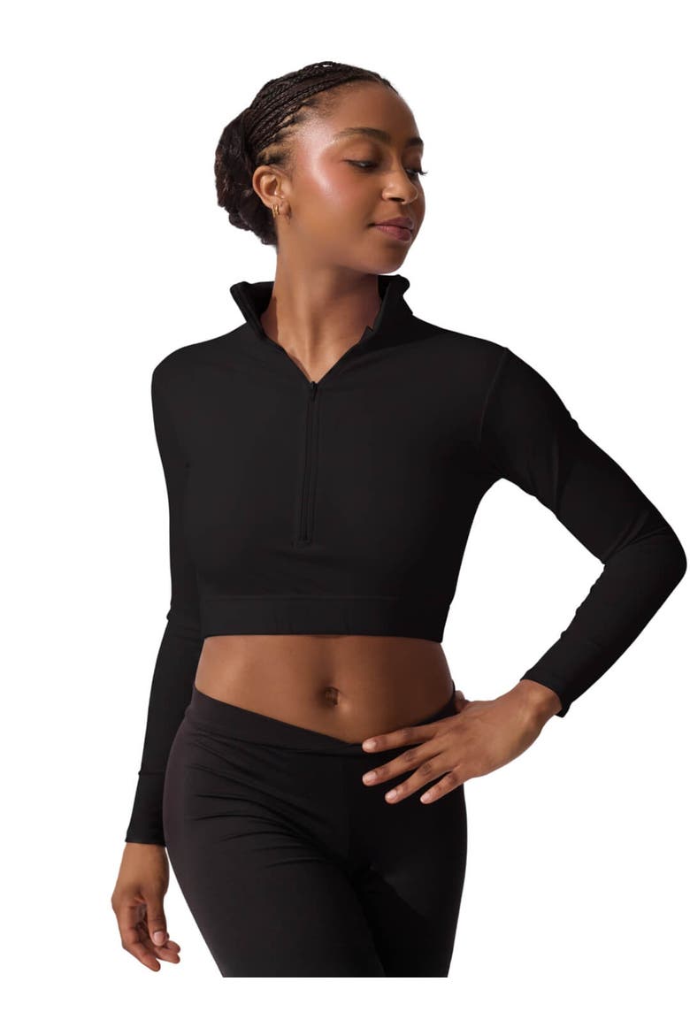 Turtleneck Long Sleeve Top, Main, color, black