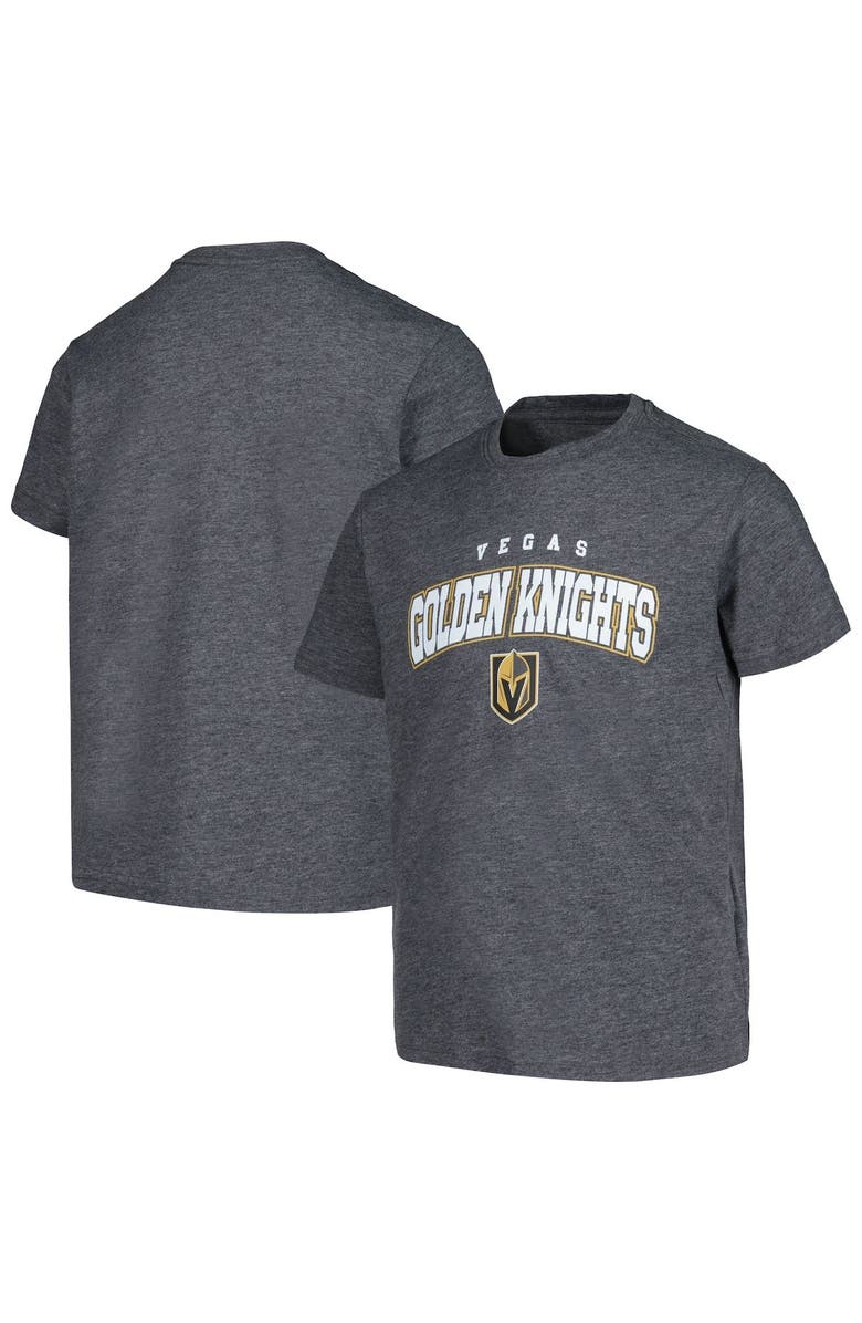 LEVELWEAR Youth Levelwear Heather Charcoal Vegas Golden Knights Little Richmond Core T-Shirt, Main, color, 