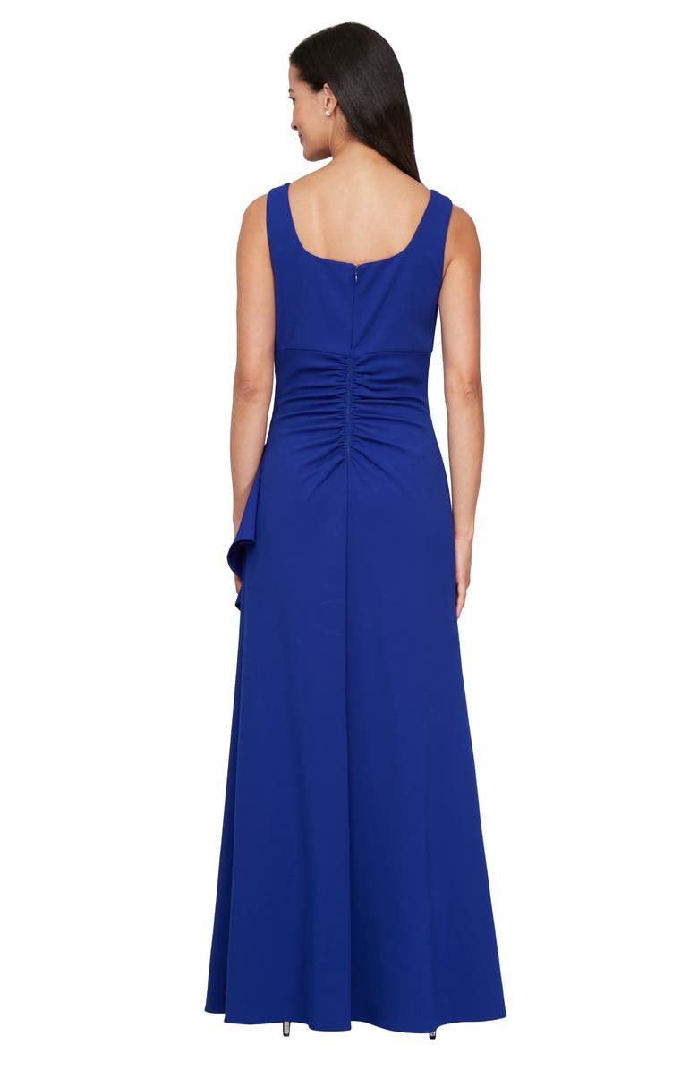 Alex Evenings Bead Detail Stretch Crepe Gown with Bolero Jacket, Alternate, color, Royal