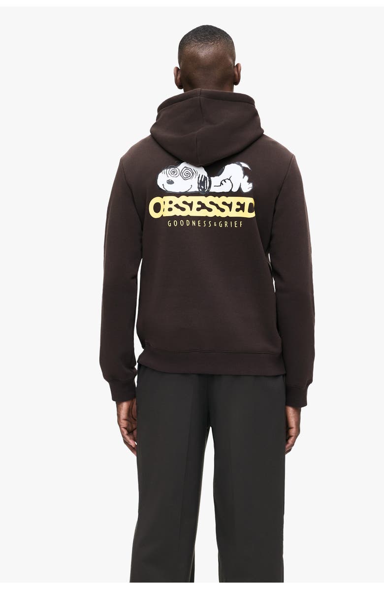 H&M Regular Fit Hoodie, Alternate, color, Brown/Snoopy