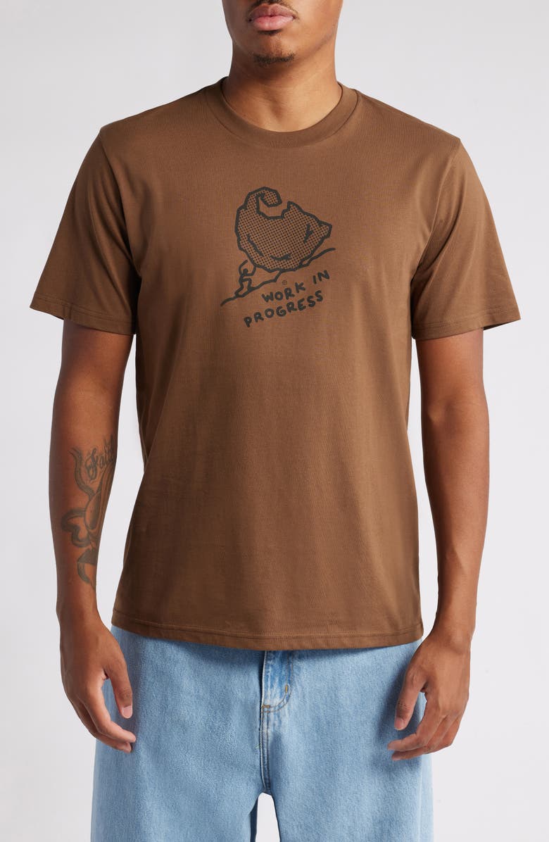 Carhartt Work In Progress Move On Up Organic Cotton Graphic T-Shirt, Main, color, Chocolate / Black