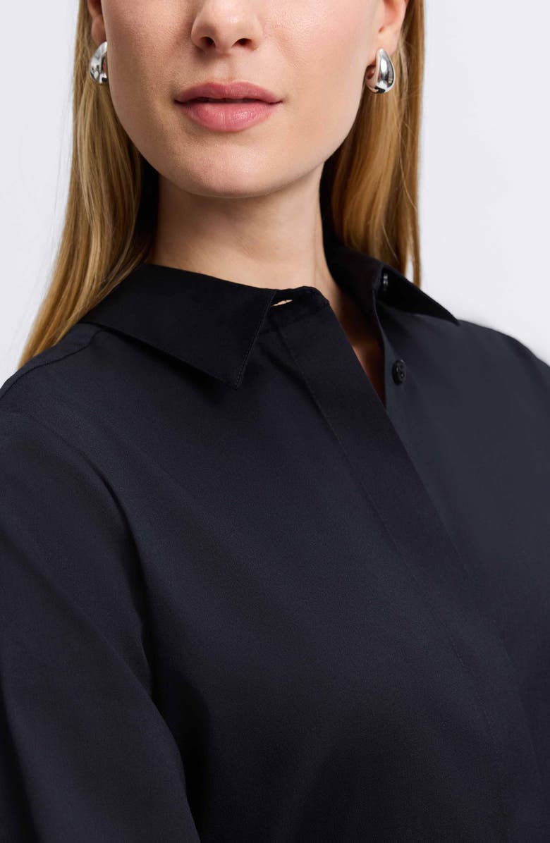 Foxcroft Iris Button-Up Shirt, Alternate, color, Black
