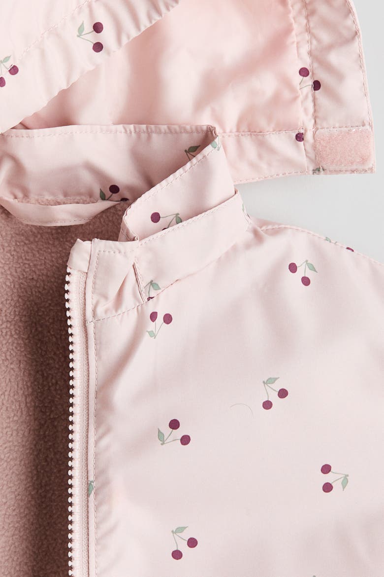 Fleece-lined Jacket, Alternate, color, Light pink/cherries