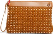Christian Louboutin Funky Crosta Spikes Suede Wristlet