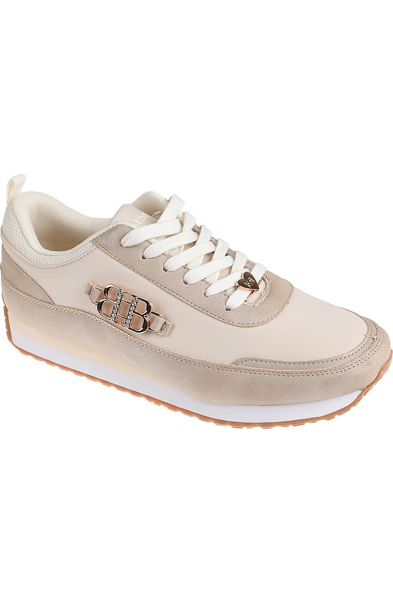 bebe Mixed Media Jogger Sneaker, Main, color,