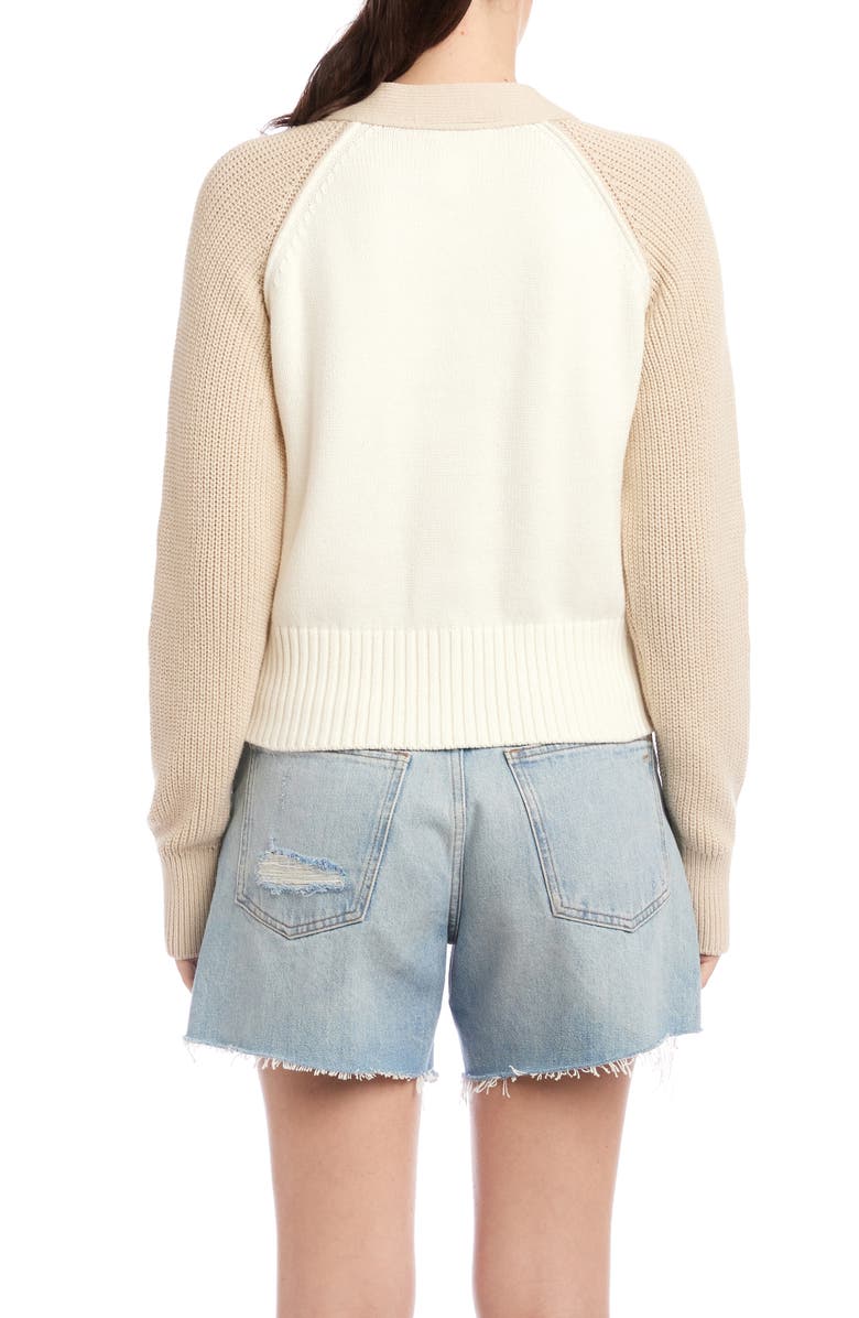 FIFTEEN TWENTY Marina Mixed Stitch Colorblock Cardigan, Alternate, color, 