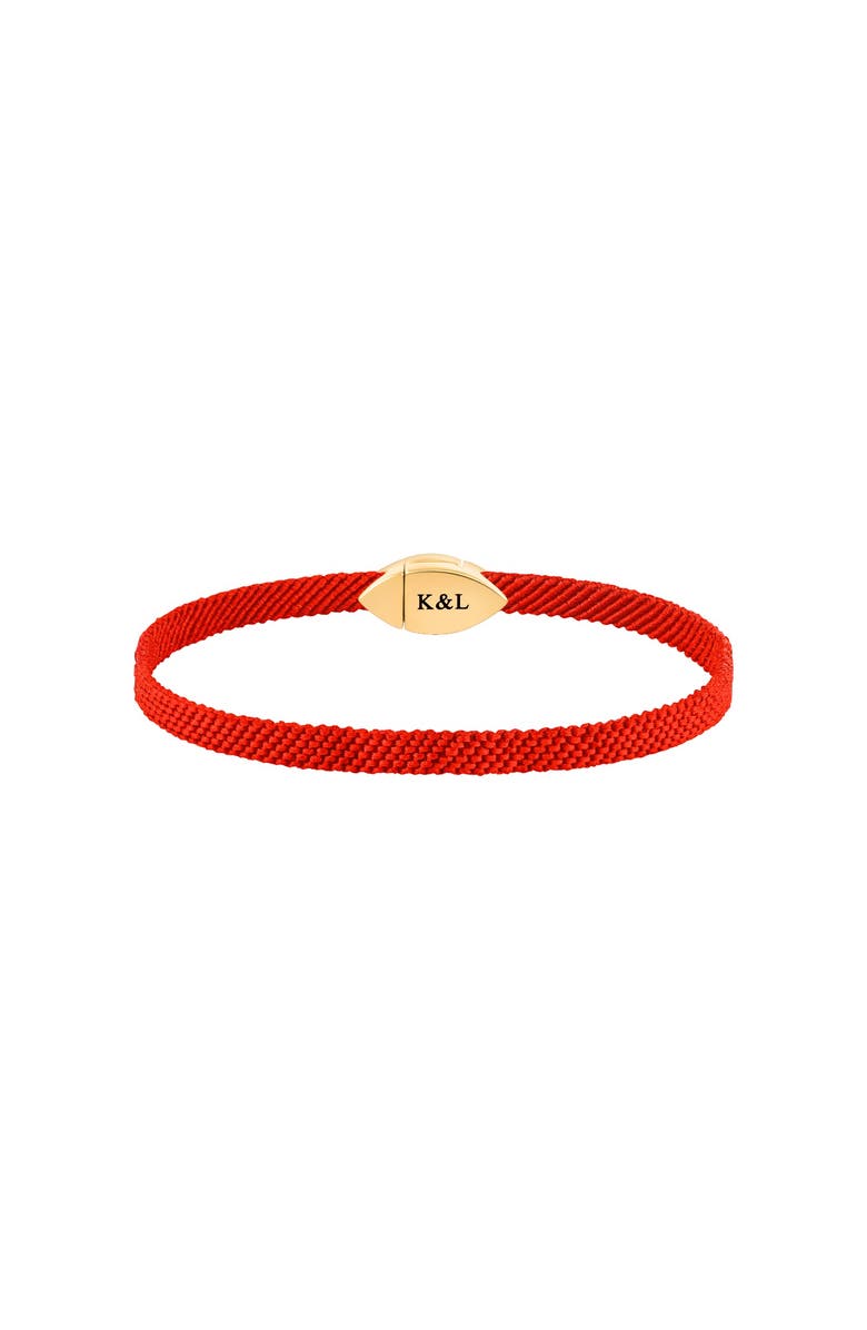 Karma and Luck Men's Evil Eye Red String Adjustable Bracelet Grounded Protection, Alternate, color, Red/Gold