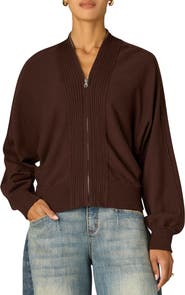 Wit & Wisdom Dolman Sleeve Zip Cardigan
