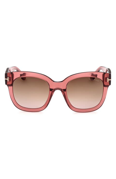 56mm Gradient Cat Eye Sunglasses