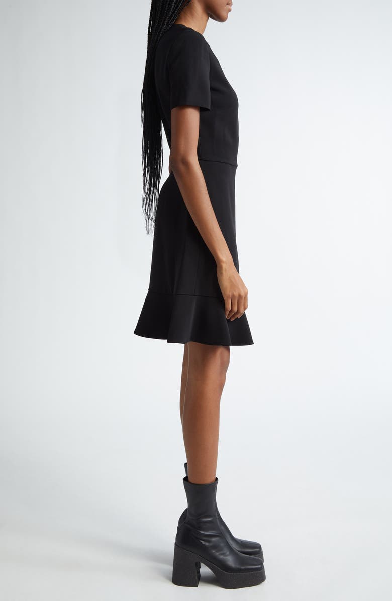 Stella McCartney Iconic Stretch Cady Fit & Flare Dress, Alternate, color, Black