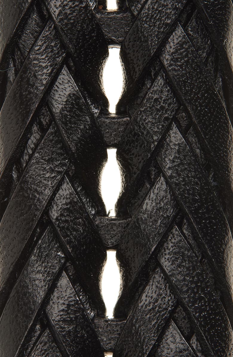 TOM FORD Braided Leather Belt, Alternate, color, Black