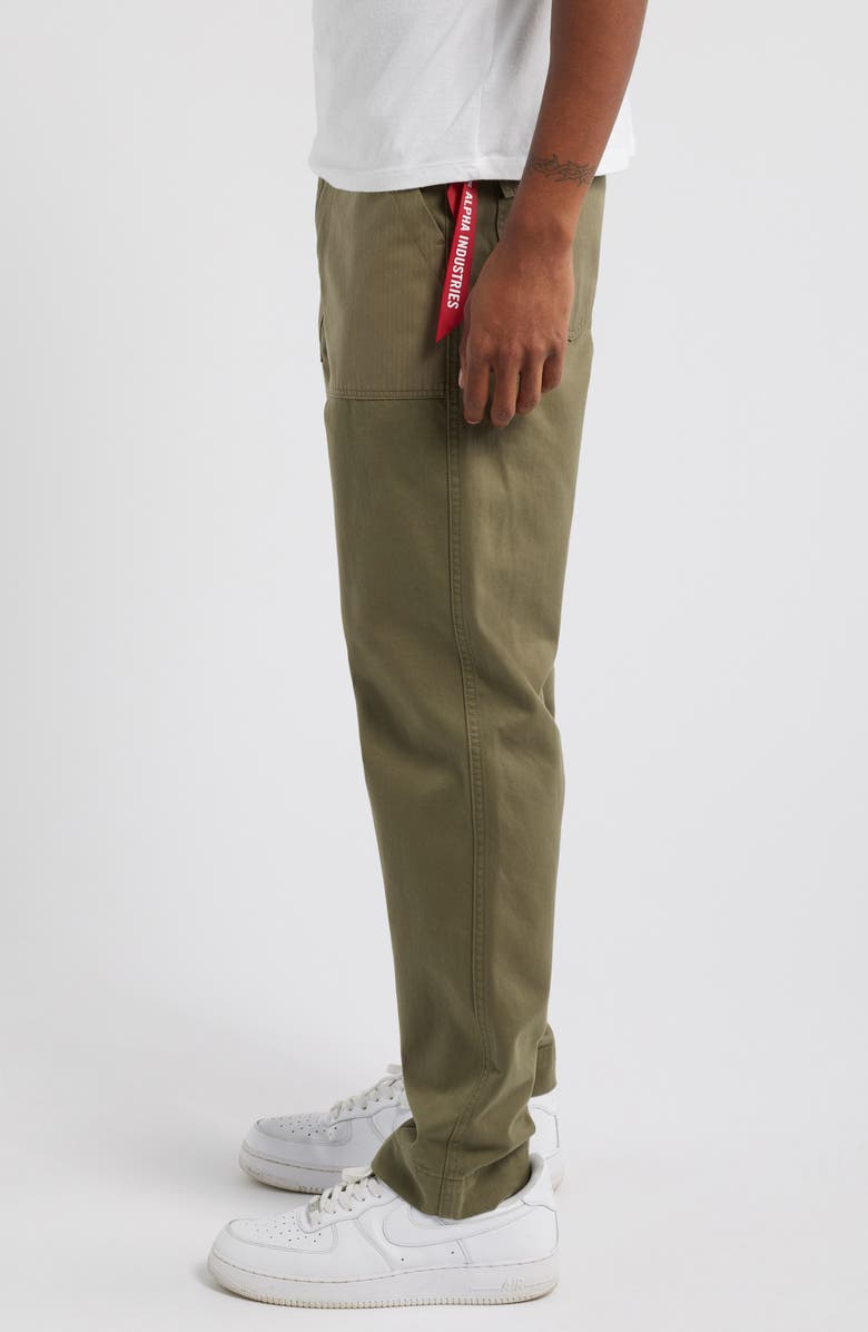 Alpha Industries Fatigue Cotton Pants, Alternate, color, Green